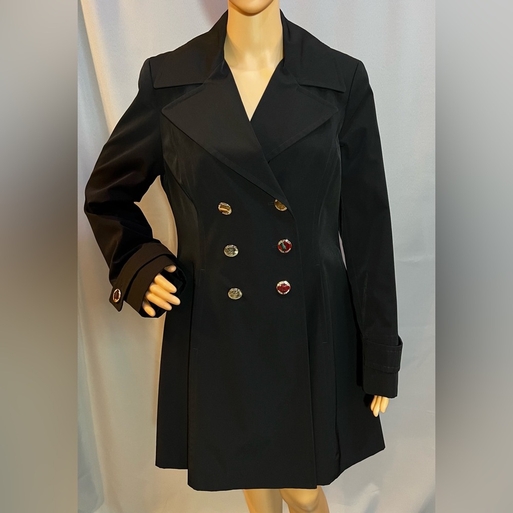 NEW,  Ivanka Trump Chic Black Double-Breasted Coat